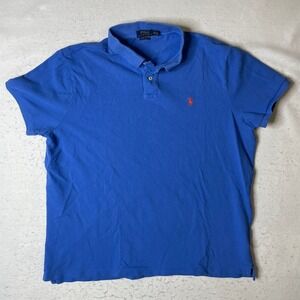 Polo Ralph Lauren Custom Slim Fit Royal Blue Polo Shirt XXL